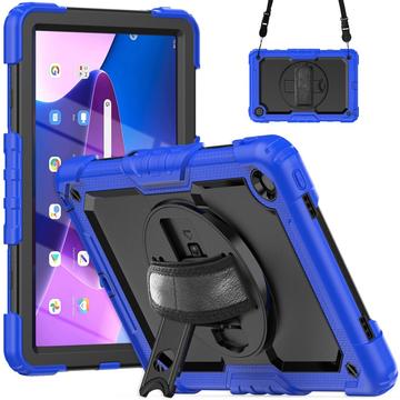 Lenovo Tab M10 Plus Gen 3 Heavy Duty 360 Pouzdro s Poutkem na Ruku - Modrý