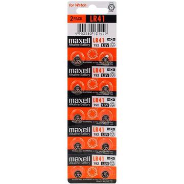 Maxell Mini 192/LR41 Coin Cell Batteries - 10 Pcs.