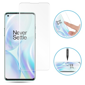 Mocolo UV OnePlus 8 Tempered Glass Ochrector - Transparent