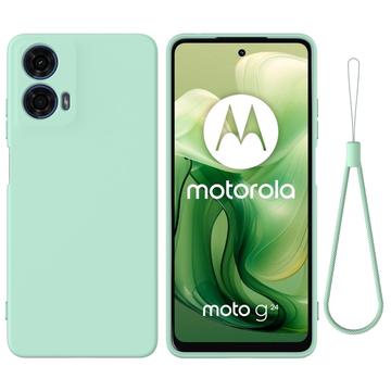 Tekuté silikonové pouzdro na Motorola Moto G24 Power - Zelená