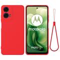 Tekuté silikonové pouzdro na Motorola Moto G24 Power - Červené