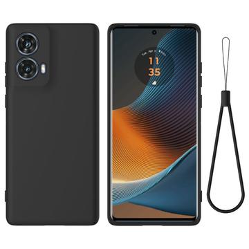 Tekuté silikonové pouzdro na Motorola Moto G85/S50 Neo - Černé