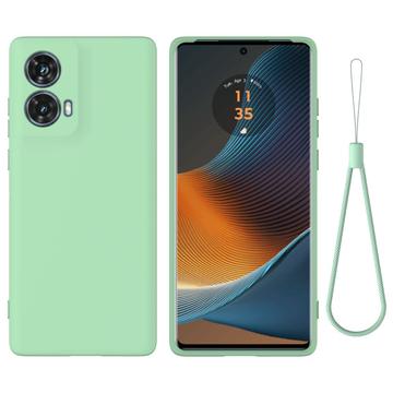 Tekuté silikonové pouzdro na Motorola Moto G85/S50 Neo - Zelená