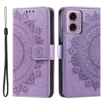 Motorola Moto G85/S50 Neo Série Mandala Peněženka - Nachový