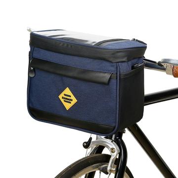 Multi-functional Cycling Insulated Bike Cooler Bag Anti-wear Water Resistant Bike Handlebar Bag Pannier with Bike Phone Mount