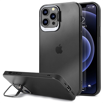 Hybridní pouzdro pro iPhone 12/12 s skrytým stonkem - černé / průhledné