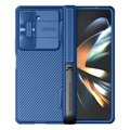 Hybridní pouzdro Samsung Galaxy Z Fold5 Nillkin CamShield Fold se stojánkem – Modrý