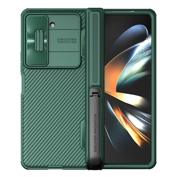 Hybridní pouzdro Samsung Galaxy Z Fold5 Nillkin CamShield Fold se stojánkem – Zelená