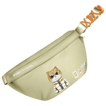 Nimmy Friends Cool&Cute 2.0 Cat Crossbody Bag - Khaki