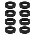 Noise-Absorbing Silicone Wheel Protectors for Suitcases - 8 Pcs. - Black