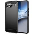 OnePlus Nord 4 Pouzdro z Kartáčovaného TPU - Uhlíkové Vlákno - Černé