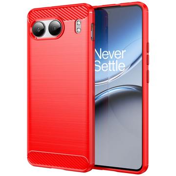 OnePlus Nord 4 Pouzdro z Kartáčovaného TPU - Uhlíkové Vlákno