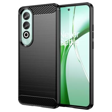 OnePlus Nord CE4 Pouzdro z Kartáčovaného TPU - Uhlíkové Vlákno