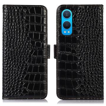 Crocodile Série OnePlus Nord CE4 Lite/Oppo K12x Kožené Pouzdro na Peněženku s RFID