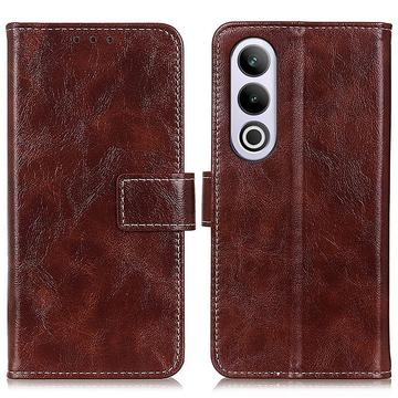 OnePlus Nord CE4/Oppo K12 Wallet Case with Magnetic Closure - Brown