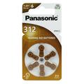 Panasonic 312/PR41 Hearing Aid Batteries - 6 Pcs.