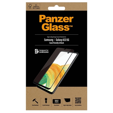 Samsung Galaxy A33 5G PanzerGlass Case Friendly Ochranné Tvrzené Sklo - Černá Hrana