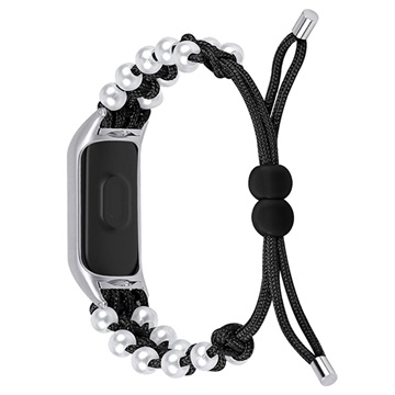 Pearl Braided Series Xiaomi Mi Band 5/6 popruh - černá