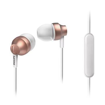 Philips Upbeat Chromz In-Ear Headphones with Microphone - Rose Gold / White