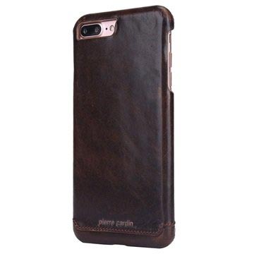 iPhone 7 Plus / iPhone 8 Plus Pierre Cardin Leather Consed Case - káva