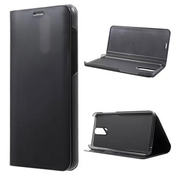 Luxusní série Zrcadlový pohled Huawei Mate 10 Lite Flip Case - Black