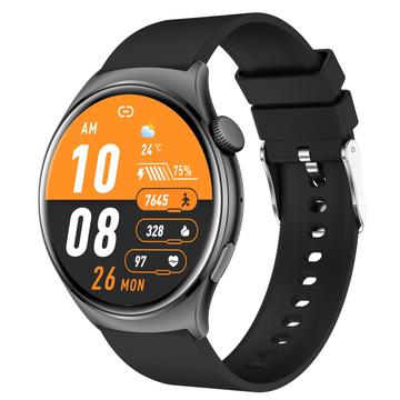 QX10 1.43" AMOLED Display Bluetooth Calling Health Monitoring Smart Watch - Black