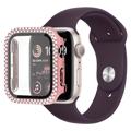 Pouzdro s Ochráncem Obrazovky Rhinestone Decorative Apple Watch SE (2022)/SE/6/5/4 - 44mm