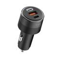 Ringke 3-Port Car Charger PD30W/QC3.0 - 84W - Black