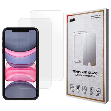 SAII 3D Premium Premium iPhone 11 Tempered Glass Screen Protector - 9H - 2ks.