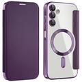 Samsung Galaxy A15 Flip Case with Card Slot - MagSafe Compatible - Purple