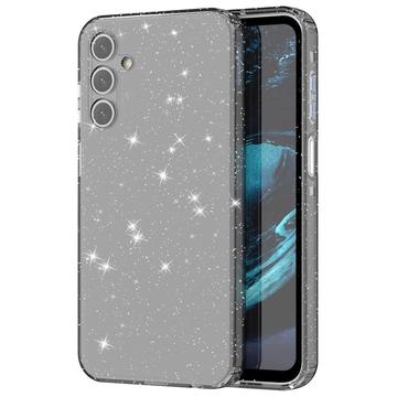 Stylish Glitter Série Samsung Galaxy A15 TPU Pouzdro - Průhledná Černé