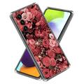 Samsung Galaxy A25 Stylové Pouzdro Ultra-Slim TPU - Červené Květy