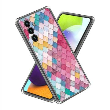 Samsung Galaxy A35 Stylové Pouzdro Ultra-Slim TPU - Duhový Kosočtverec