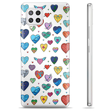 Pouzdro TPU Samsung Galaxie A42 5G - Hearts