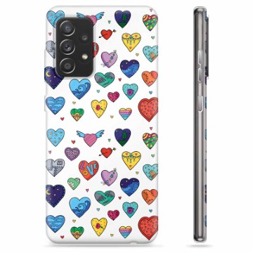 Pouzdro TPU Samsung Galaxie A52 5G, Galaxie A52s - Hearts