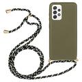 Samsung Galaxy A53 5G TPU Case with Lanyard - Army Green