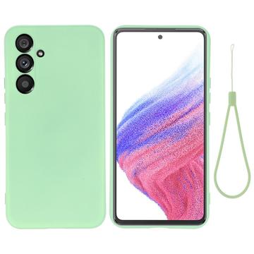 Tekuté silikonové pouzdro na Samsung Galaxy A54 5G - Zelená