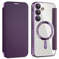 Samsung Galaxy A55 Flip Case with Card Slot - MagSafe Compatible - Purple