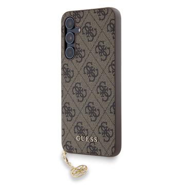 Samsung Galaxy A55 Guess 4G Charms Collection Hybridní Pouzdro - Hnědý