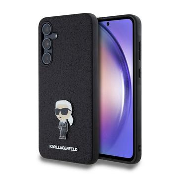 Pouzdro Samsung Galaxy A55 Karl Lagerfeld Fixed Glitter Metal Ikonik - černé