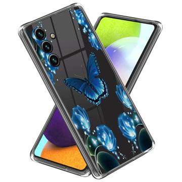 Samsung Galaxy A55 Stylové Pouzdro Ultra-Slim TPU - Motýl a Květiny