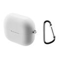 Samsung Galaxy Buds3/Buds3 Pro Silicone Case with Carabiner - White