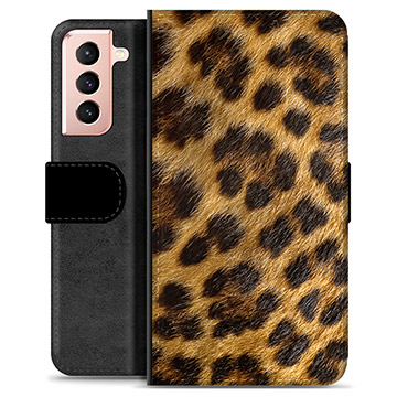 Prémiové peněženkové pouzdro Samsung Galaxie S21 5G - Leopard