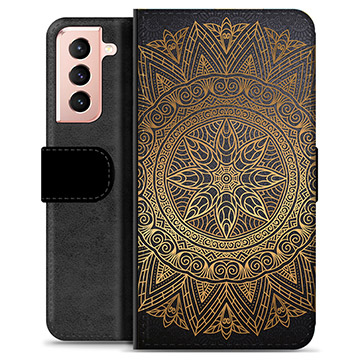 Prémiové peněženkové pouzdro Samsung Galaxie S21 5G - Mandala