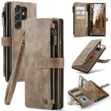 Samsung Galaxy S23 Ultra 5G Caseme 2-in-1 Multifunctional Wallet Case - Brown