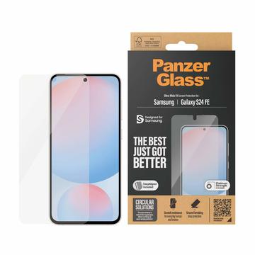 Ochranné tvrzené sklo Samsung Galaxy S24 FE PanzerGlass Ultra-Wide Fit EasyAligner - Průhledný