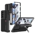 Samsung Galaxy Z Fold6 GKK Magnetic Hybrid Case w. Card Holder, Camera Slider - Carbon Fiber