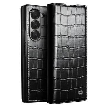 Samsung Galaxy Z Fold6 Qialino Classic Wallet Leather Case - Crocodile