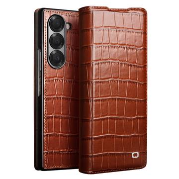 Samsung Galaxy Z Fold6 Qialino Classic Wallet Leather Case - Crocodile