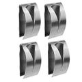 Self-adhesive Stainless Steel Towel Holders - 4 Pcs.